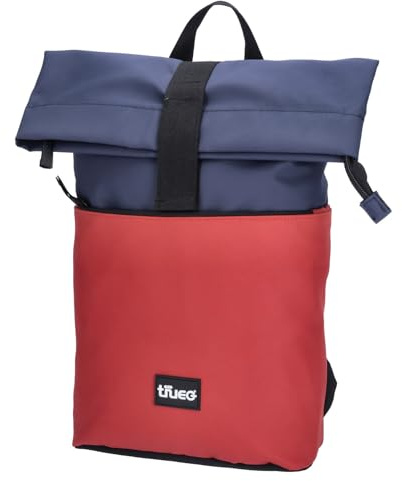 DYX TheTrueC „Alma“ Rucksack – Unisex Urban Line City Rucksack Blau/Rot, modern & praktisch für Alltag & Reisen