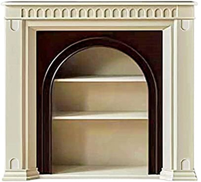 Soggiorno Piccolo caminetto moderno e minimalista, mensola da camino in legno massello, scrivania ingresso, muro, armadietto decorativo, armadio Decorazione