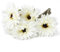 5pcs dekorative künstliche Blumen Gerbera künstlichen Gänseblümchen für Hochzeit Home Deko (weiß)