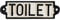 zeitzone Türschild Toilet Gusseisen WC-Schild Toilettenschild Vintage Antik-Stil