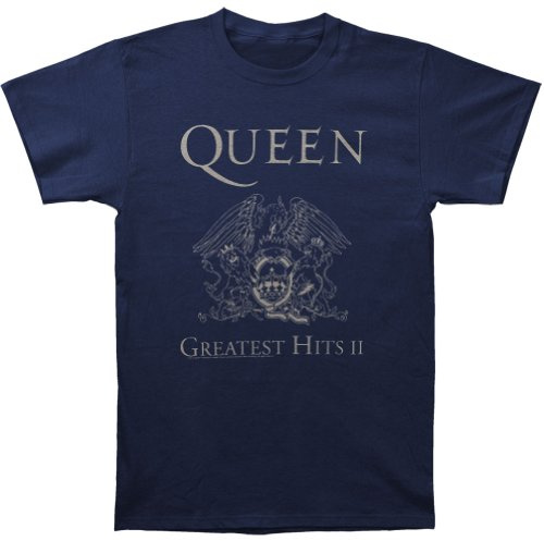 Rockoff Trade Men's Queen Greatest Hits II T-Shirt, Blue, Xx-Large