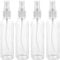 4PCS 100ml Spray Bottle Portable Refillable Durable Fine Mist Sprayer Bottles Liquid Dispensers Empty Plastic Transparent Makeup Travel Small Container Atomiser