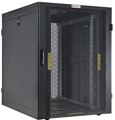 Techly Professional 104967 Armadio NetRack 19 600x1000 24 unità Ventilato Nero da Assemblare Nero
