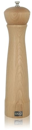OGO LIVING PRO Salzmühle Leo aus Naturholz Ø 31 cm, Edelstahl, Holz