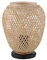 EGLO Tischlampe Dembleby, 1 Flammige Tischleuchte Vintage, Natur, Hygge, Nachttischlampe Holz Korb Geflochten In Hell Braun, Lampe Mit Schalter, Stahl, E27 Fassung