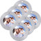 MIXTEACH 12 Stück Weihnachts-Bilderrahmen Ornamente rund Glitzer Urlaub Bilderrahmen Geschenke und Baumschmuck für Weihnachten Party Favor (Silber)