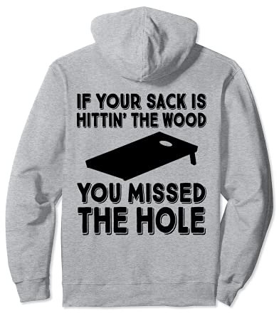 Cornhole Sack Quote Tailgate Party Football BBQ Geschenk Pullover Hoodie