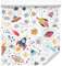 Muralo Tapete 10m Rolle Vlies Tapete Sterne Monde Planeten Raumschiffe Raketen Kosmos Vliestapete 1000 x 53cm Wand Tapete Wohnzimmer Kinderzimmer Moderne Wanddeko Wand Dekoration