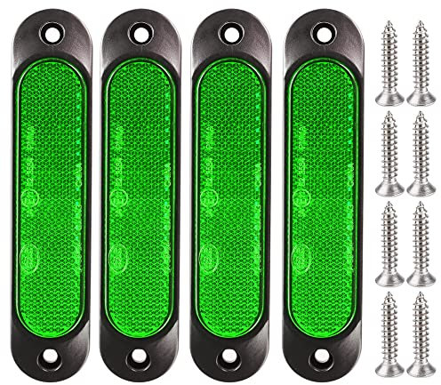 Gebildet 4Stück Grün 12V-24V Frontseitenmarkierung 27 LED Anhänger LKW, Hintere LED Markierung, Anhänger Parkblinker für LKW, Bus, Boot, Wohnmobil, LKW, SUV, UTV