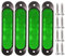 Gebildet 4Stück Grün 12V-24V Frontseitenmarkierung 27 LED Anhänger LKW, Hintere LED Markierung, Anhänger Parkblinker für LKW, Bus, Boot, Wohnmobil, LKW, SUV, UTV