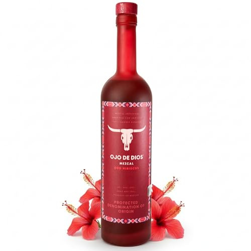 Ojo De Dios Hibiscus Mezcal 70 cl | Award Winning Spirit | Handcrafted from Agave | Sustainably Farmed | Perfect Father’s Day Gift for Dad | Ideal for Cocktails & Sipping