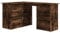 vidaXL Smoked Oak Corner Desk - Rectangular Study Workstation with Drawers & Compartments - Versatile Engineered Wood Desk - Elegant Scandinavian Design for Office or Home