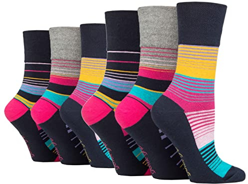 SOCK SHOP GENTLE GRIP 6 Pairs of Ladies Socks, Size UK 4-8 (6 x RH252)