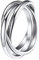 QKEPCY Angst Ringe für Damen Kreuz Angst Spinning Ringe Edelstahl Knoten Infinity Fidget Ring Dünne Stapelbarer Ringe für Anti Stress Anxiety Zappel Ringe Schmuck Geschenk (6, Silber)
