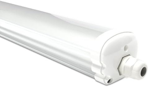 HOFTRONIC - LED Feuchtraumleuchte 120cm IP65-36W 4320 Lumen - 6500K Kaltweiß - Verknüpfbar - Kellerleuchte, Nassraumleuchte - Feuchtraum Wannenleuchte