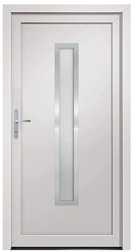 Porte d entrée Blanc 108x200 cm PVC