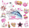 Oudain 15 Pcs Anniversary Cruise Door Decorations Magnets Cruise Door Decor Fridge Magnet Stickers Decals Anniversary Sign for Honeymoon Party Refrigerator Car