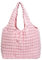 Anopo Damen Puffer Tote Bag Tasche Boho Handtasche Gepolsterte Umhängetasche mit Wolke Blase Entwurf Weich Leicht Rosa