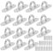 Hopbucan 15 Pcs Stainless Steel Ceiling Hook Ring Hooks,Pad Eye Plate U Hooks, Wall Mount Hook Hanger with 30 Pcs Screws