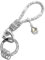 JNNJ Porte-Clés De Voiture En Cristal, Porte-Clés En Cristal Avec Strass Brillants, Porte Clés De Voiture En Avec Anneau Strass, Porte-Clés Mode Pour Sacs à Main Clés Voiture(Blanc)