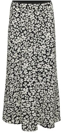VERO MODA Vmalba Ga Noos-Gonna alla Caviglia Linea ad A, Nero, XS Donna