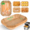 LXUDN Backpapier für HeißLuftfritteuse 22 * 14cm, 125 Stück Airfryer Backpapier, Air Fryer Baking Paper, Heissluftfritteuse Papier, Ninja Foodi HeißLuftfritteusen Backpapier Zubehör Af400eu Af300eu
