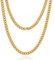 KRKC&CO 7mm Kette Männer, Panzerkette Herren Edelstahl, 18K Gold Vergoldet Cuban Link Chains Goldkette Halskette, Geburtstag Weihnachten Geschenke für Männer Jungs, [Länge 50,8cm]