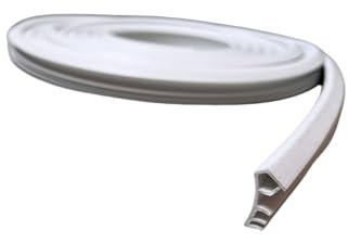 Premium Weiße Flügelfalzdichtung für Holzfenster – 5 Meter, Optimal für 5mm Nutbreite, 12mm Nuttiefe – Langlebig mit Ausreißsteg (weiß)