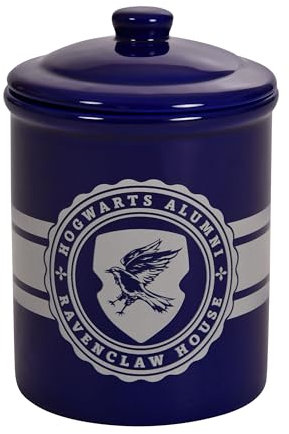 Elbenwald Caja de Galletas Harry Potter Hogwarts Alumni Ravenclaw - 2,5 x 21,5 x 12,5 cm - con Motivo del Escudo de Ravenclaw en Cerámica