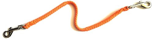 Neckline einfach, Verbindungsleine 40cm in verschiedenen Farben und Ausführungen (neon orange, mit zwei Karabiner)