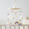 Herfair Mobiles Baby, Regenbogen Babybett Hölz Windspiele mit Bäll, Baby Mobile, Anhänger Babyzimmer Deko, Neugeborene Geschenk für Jungen Mädchen (Orange)