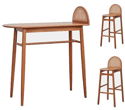 ZXTRYBHD Stehtisch aus Massivem Holz, Bartisch Küche in Pub-Höhe for Wohnzimmer, Arbeitszimmer, Schlafzimmer, Freizeit-Partytisch for Cafés