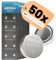 ABSINA SR621SW Uhrenbatterie 1,55V Silberoxid 5X 10er Pack - Knopfzelle SR621SW auslaufsicher & Lange Haltbarkeit - Batterie SR621SW / LR621 / SR621 / 364 / V364 / AG1 - SR 621 SW Uhren Knopfzelle