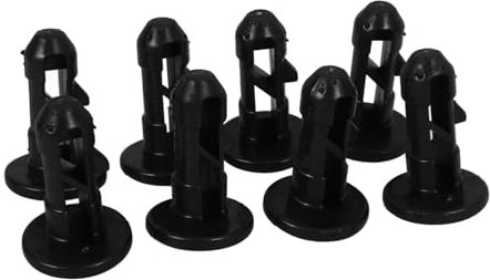 ULTECHNOVO 8pcs Trash Can Latch Accessories Dustbin Lid Latch Waste Bin Press Buckles Wheelie Trash Hinge Bin Plugs Lid Support Hinge Trash Can Lock Replacement Bins Black Plastic