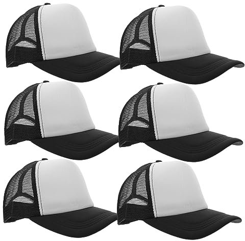 VALICLUD 10stücke Sublimationshüte Baseball Kappen Trucker-mütze Leere Hüte Für Wärmeübertragung in Großen Mengen Atmungsaktiv Aus Polyester Für Outdoor-aktivitäten