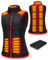 Heizweste Damen mit Powerbank 15000mah, Beheizte Weste Damen mit 13 Heizzone, Leichte Elektrische Wärmeweste Damen,Beheizte Jacke für Outdoor(XL)