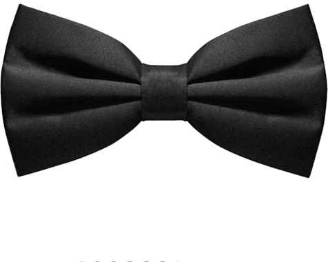 RBOCOTT Solid Color Pre-tied Bow Tie Adjustable Bowtie for Men