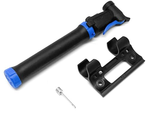 VIAVITO 2-Way Mini Bike Pump Portable Dual Action Bicycle Tyre Inflator for Presta & Schrader Valve, Lightweight Road Mountain Bike Ball Hand Air Pump with Mounting Bracket