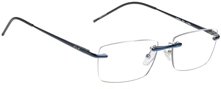Edison & King Lesebrille Limitless - Randlose Lesebrille mit dünnen Bügeln - entspiegelt - gehärtet (Blue, +1,50 dpt)