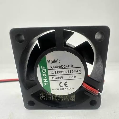 40MM Case fan，ultra-quiet double ball bearing fan for game PC/computer case.X4020D24HB 4020 24V 0.1A 2-wire DC