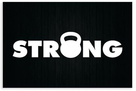 Kraftsport-Motivation Kettlebell, starkes Poster, Leinwandposter, Wandkunst, Dekordruck, Bild, Gemälde für Wohnzimmer, Schlafzimmer, Dekoration, ungerahmt: 50 x 75 cm