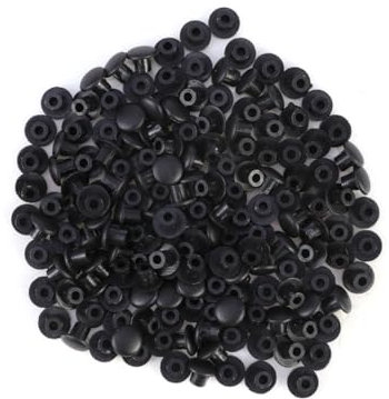 Scharnierschraubenabdeckung Schwarz 100 Stück 5mm aus Kunststoff