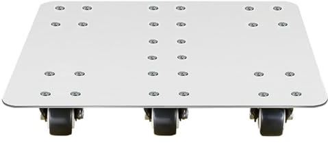 Zdlopteron 20-70cm Pflanzenroller Edelstahl 304,Blumenroller mit feststellbaren Rädern,Blumentopf Untersetzer wetterfest,für den Innen und Außenbereich Rollbretter Transport(Square,60cm)