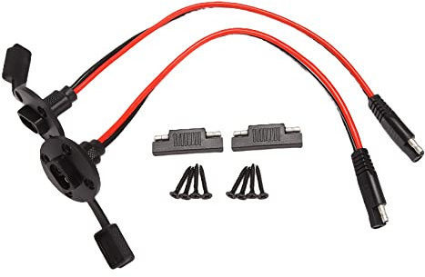Pesfehhy SAE-Steckdose, seitlicher Wandanschluss, 10 AWG, Solarmodul, Einbauanschluss, Kabel für Solargenerator-Batterieladegerät