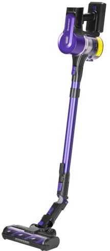 Grenintol Kabelloser Staubsauger 55Kpa 500W,2x2500 mAh, Akkustaubsauger mit Smart Display,Laufzeit bis zu 60 Minuten, Standalone Kabelloser Staubsauger,8 in1Drei Modi, für Teppiche Tierhaare Hartböden