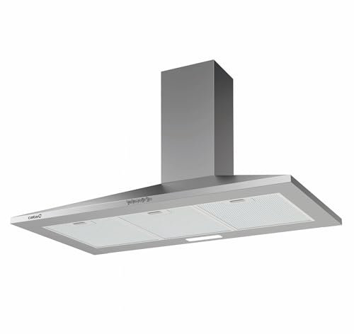 CATA Campana Extractora VK 9000 X Control Mecánico 3 Niveles Extracción 480 m3/h Nivel Sonoro 56 dB Motor K10 Consumo 110 W Iluminación Led Color Blanco