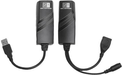 Jectse Adattatore da USB a Ethernet, 100 Metri di Trasferimento di Trasferimento di Estensione USB per Stampante (Spina europea)