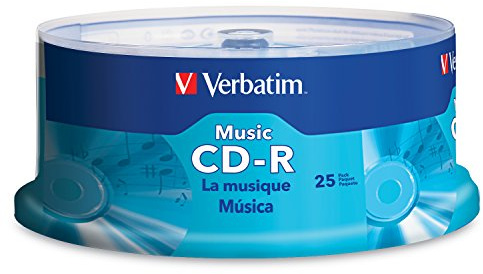 Verbatim Music CD-R 40X 80 Minute 700 MB Blank Recordable Audio Discs 25pk Spindle