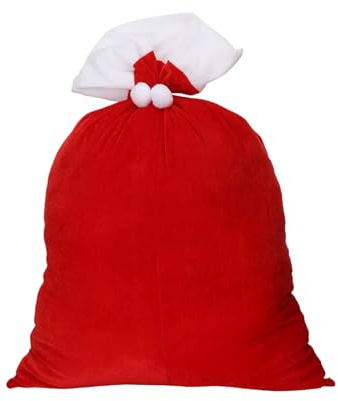 Santa -Sack -Tasche - Großer Samt -Kordelstring -Weihnachtsstring -Tasche | Gift Candy Toy Wraping Storage Rucksack, Feiertagspartyvorzug, Heiligabend, Neujahr & Leckerbissen