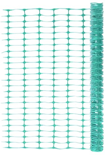 Gartenzaun 30m Grün, HDPE Schutznetz mit 100x40mm Maschenweite, flexibler Absperrzaun für Baustellen, Gärten, Weiden, 100 g/m² Dichte, langlebiges Zaun Paneel